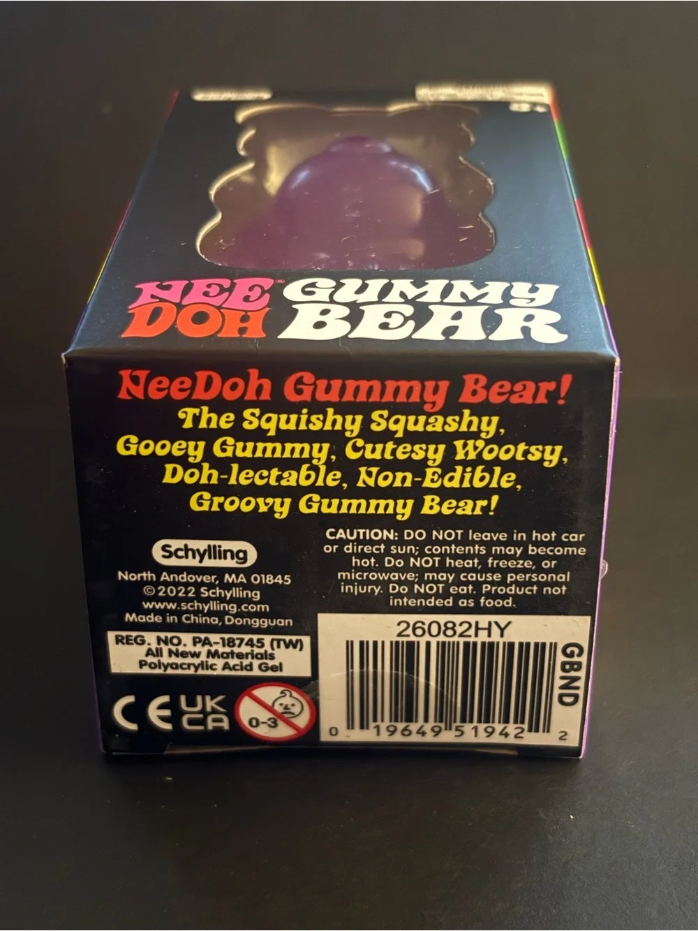 Schylling NeeDoh Gummy Bear Sensory Toy - Purple